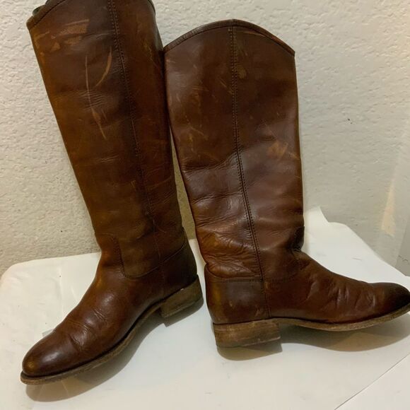Frye Womens Melissa Brown Riding Boots Size 5.5 Medium (B, M) - Picture 14 of 16